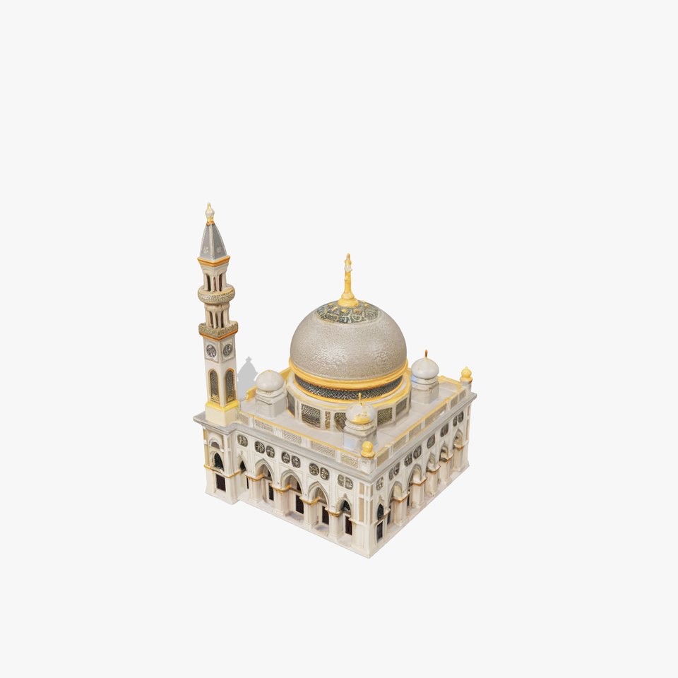 Grand Mosque Architectural Model Pack with Detailed Minaret